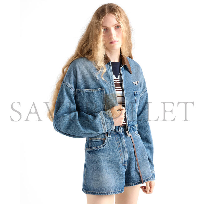 PRADA CROPPED DENIM JACKET GFB327